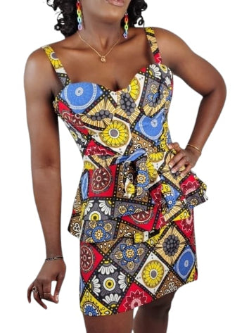 3Pcs Corset Top, Dress And Peplum Wrap Uk Size 8-10-12