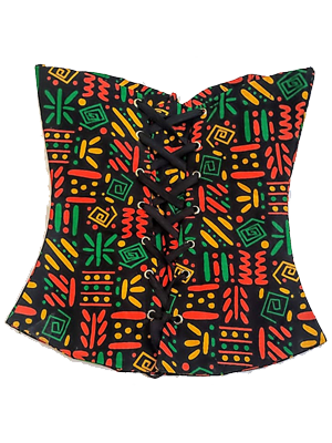 African Print Corset Top Uk Size 8-10