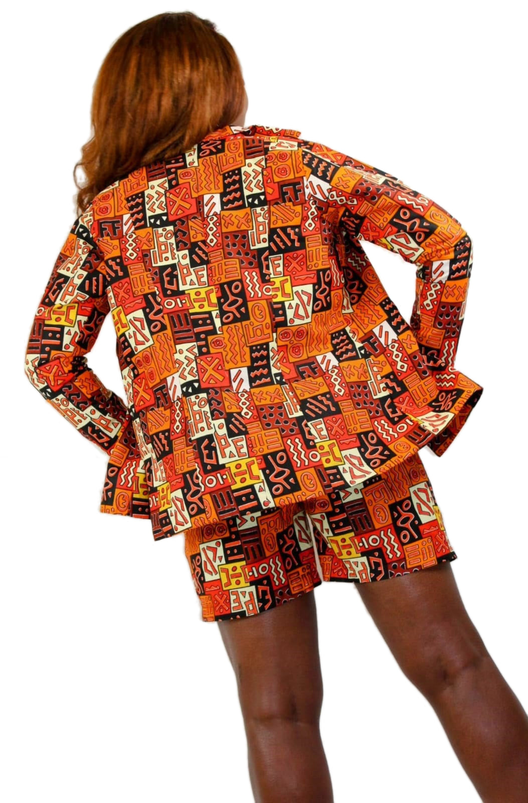 Vibrant Multicolor 2-Piece Blazer Suit And Matching Shorts Pants Uk Size 8-10-12