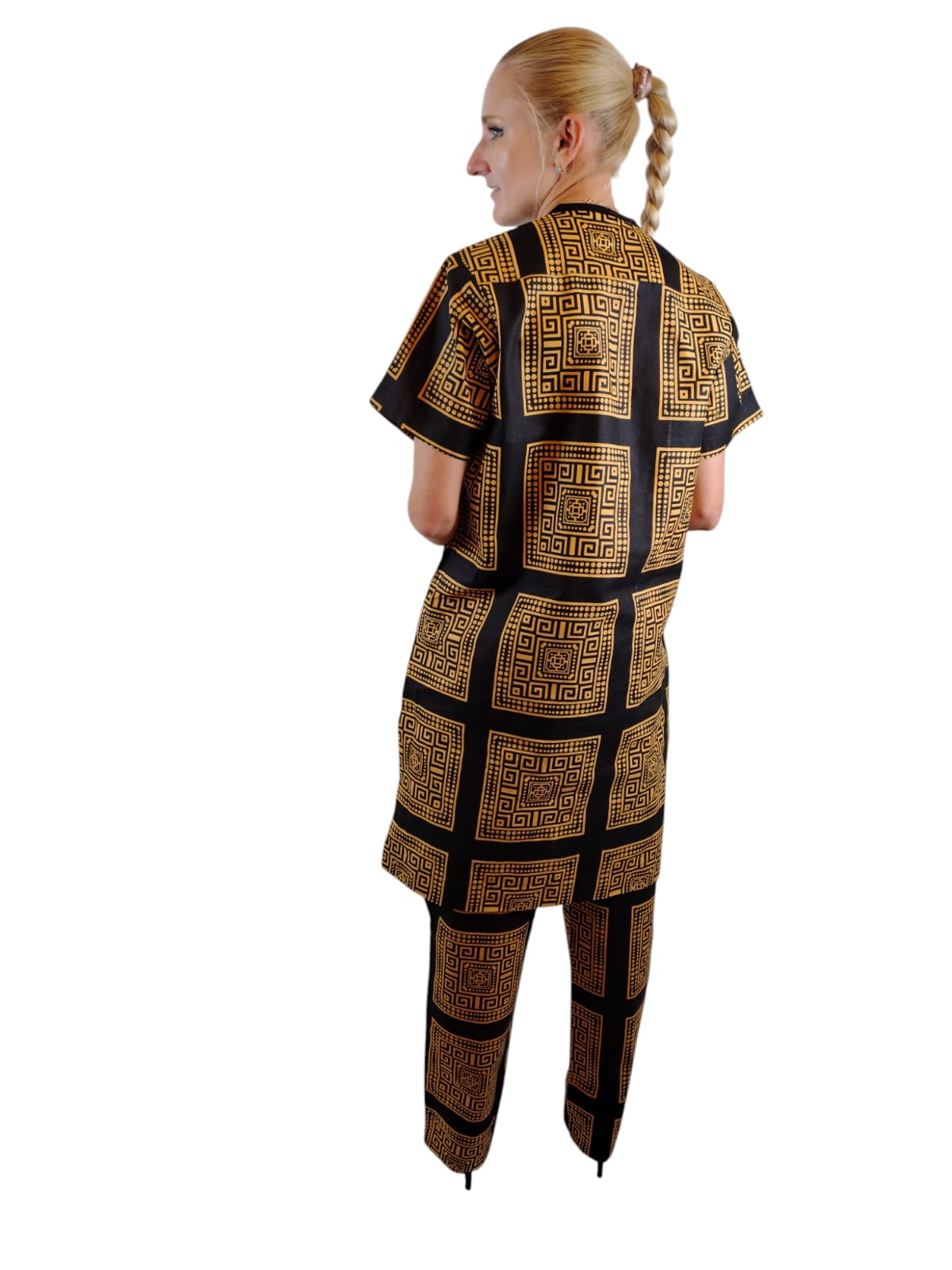 2-Piece African Print Modern Women’s Suit Set-Kaftan Uk Size 10-12