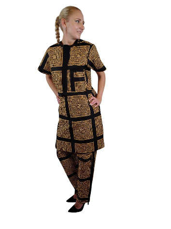 2-Piece African Print Modern Women’s Suit Set-Kaftan Uk Size 10-12