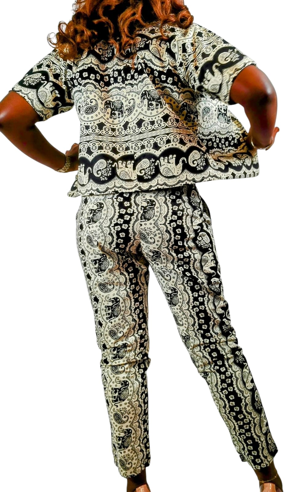 Kente 2-piece Blazer And Matching Ankle Pants African Print Uk Size 8-10-12